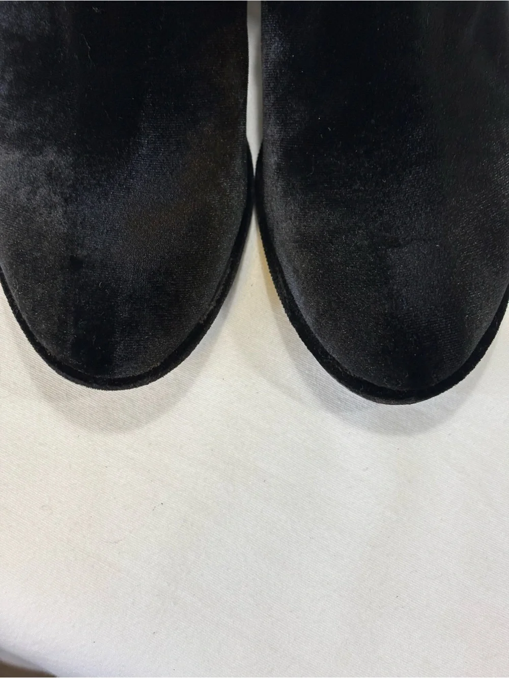 Marc Fisher Black Velvet Over-the-Knee Block Heel Boots SZ 6M $129